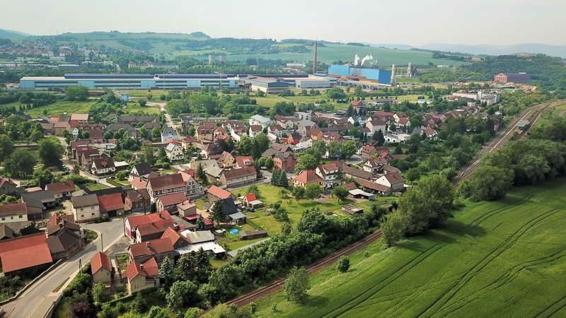 Gemeinde Unterwellenborn - Luftbild von Unterwellenborn